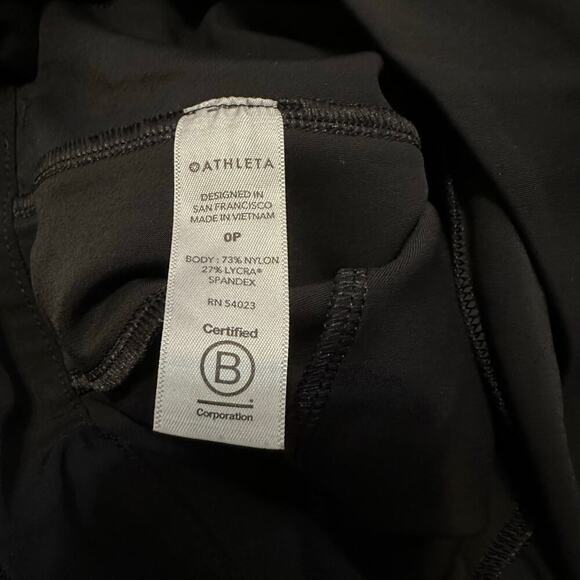 Athleta Black red stellar novelty trouser free cut hem pipping pants size 0P - Picture 7 of 10